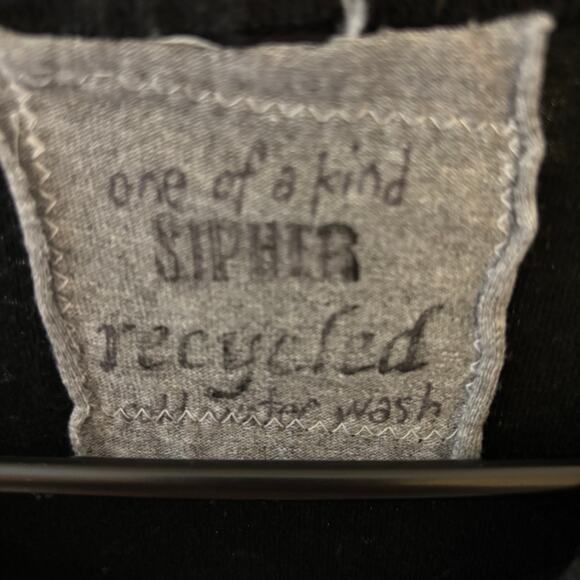 Ralph Lauren Polo Jeans Co. EUC Women's Recycled Knit Tunic Top Black Floral M - Picture 2 of 7